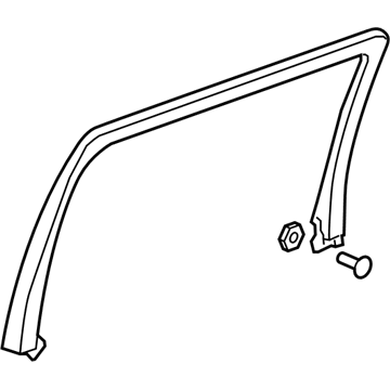 GM 22772902 Upper Trim, Rear Driver Side 22772902 GM Upper Trim, Rear Driver Side Illustration 1 of 1