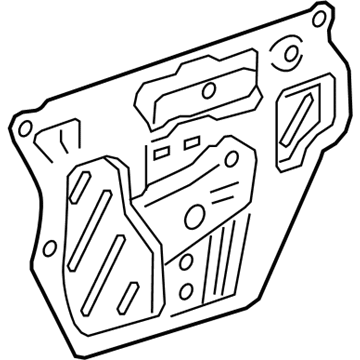 GM 22794805 Water Deflector, Rear Driver Side 22794805 GM Water Deflector, Rear Driver Side Illustration 1 of 1