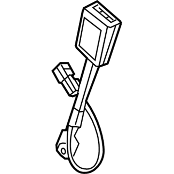 GM 19332389 Buckle, Black, Passenger Side 19332389 GM Buckle, Black, Passenger Side Illustration 1 of 1