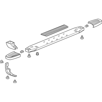 84011398 GM Step Bar Assembly, Black Illustration 1 of 1
