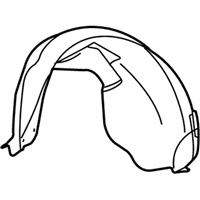 Cadillac SRX Fender Splash Shield - 25848126 Wheelhouse Liner, Rear Passenger Side