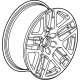 GM 84965343 Wheel, Alloy, Rear GM 84965343 Wheel, Alloy, Rear