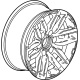GM 84738115 Wheel, Alloy, Rear GM 84738115 Wheel, Alloy, Rear