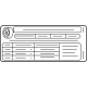 GM 42754355 Tire Info Label GM 42754355 Tire Info Label