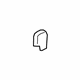 GM 84076171 Hinge Cover, Jet Black, Driver Side GM 84076171 Hinge Cover, Jet Black, Driver Side