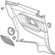 GM 23423920 Lower Quarter Trim, Black, Rear Driver Side