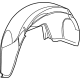 GM 22816699 Wheelhouse Liner, Rear Passenger Side GM 22816699 Wheelhouse Liner, Rear Passenger Side