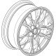 GM 85132780 Wheel, Rear Or Spare, Silver GM 85132780 Wheel, Rear Or Spare, Silver