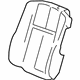 GM 88895441 Seat Back Cover, Front GM 88895441 Seat Back Cover, Front