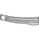 GM 84370819 Center Grille, Black, Driver Side GM 84370819 Center Grille, Black, Driver Side