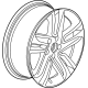 GM 60002022 Wheel, Alloy, Black GM 60002022 Wheel, Alloy, Black