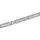 GM 85631647 Nameplate, Black GM 85631647 Nameplate, Black