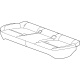 GM 42708303 Cushion Cover, Black, Rear GM 42708303 Cushion Cover, Black, Rear
