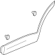 GM 42810506 Lower Molding, Black, Rear Driver Side GM 42810506 Lower Molding, Black, Rear Driver Side