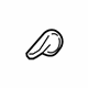 GM 22925442 Recline Handle, Beige, Front GM 22925442 Recline Handle, Beige, Front