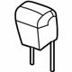 GM 20939763 Headrest, Brownstone, Front GM 20939763 Headrest, Brownstone, Front
