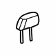GM 20837029 Headrest, Titanium, Front GM 20837029 Headrest, Titanium, Front