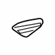 GM 23341315 Defroster Grille, Black, Driver Side