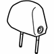 GM 23224229 Headrest, Brown, Front GM 23224229 Headrest, Brown, Front