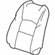 GM 86568522 Seat Back Cover, Black, Front Driver Side
