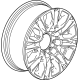 GM 84742714 Wheel, Alloy, Rear GM 84742714 Wheel, Alloy, Rear