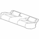 GM 84110744 Cushion Cover, Brown, Rear GM 84110744 Cushion Cover, Brown, Rear