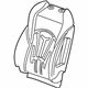 GM 26211764 Seat Back Cover, Black, Front GM 26211764 Seat Back Cover, Black, Front