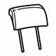GM 88955061 Headrest Cover, Oak
