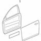 GM 23489911 Door Shell, Front Driver Side GM 23489911 Door Shell, Front Driver Side