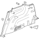 GM 84961110 Lower Quarter Trim, Black, Rear Driver Side