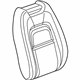 GM 84263073 Seat Back Cover, Gray, Front GM 84263073 Seat Back Cover, Gray, Front