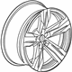 GM 19302761 Wheel, Alloy, Black; Red, Rear GM 19302761 Wheel, Alloy, Black; Red, Rear