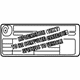 GM 92292538 Tire Pressure Label GM 92292538 Tire Pressure Label