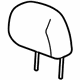 GM 20962252 Headrest, Titanium, Front