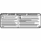 GM 20967991 A/C Label GM 20967991 A/C Label
