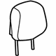 GM 22830197 Headrest, Black, Front