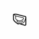 GM 10289856 Ashtray, Gray, Front GM 10289856 Ashtray, Gray, Front