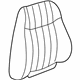 GM 12459944 Seat Back Cover, Gray, Front