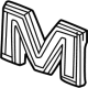 GM 84237677 Emblem, Fuse Red GM 84237677 Emblem, Fuse Red