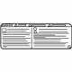 GM 95167149 Fan Label GM 95167149 Fan Label