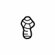 GM 12474220 Compartment Screw GM 12474220 Compartment Screw