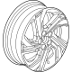 GM 42599172 Wheel, Alloy, Silver, Rear GM 42599172 Wheel, Alloy, Silver, Rear