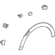 GM 42810400 Wheel Opening Molding, Front Driver Side