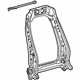 GM 13526520 Seat Back Frame, Front GM 13526520 Seat Back Frame, Front