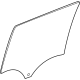 GM 84678963 Door Glass, Rear Driver Side GM 84678963 Door Glass, Rear Driver Side