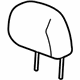 GM 26208473 Headrest, Black, Front GM 26208473 Headrest, Black, Front