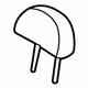 GM 96807603 Headrest, Black GM 96807603 Headrest, Black
