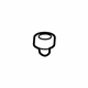 GM 84252016 Lock Knob Bezel, Titanium