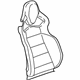 GM 22997240 Seat Back Cover, Gray, Front GM 22997240 Seat Back Cover, Gray, Front