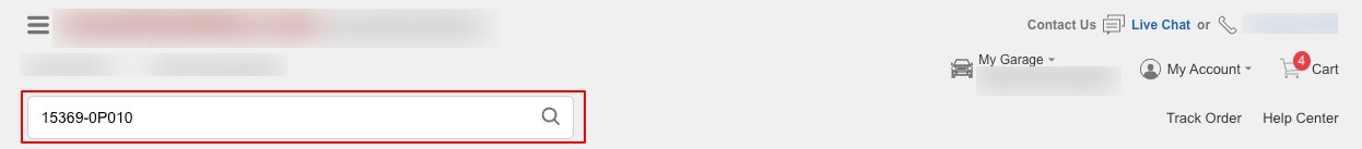 How do I look up parts using a part number?